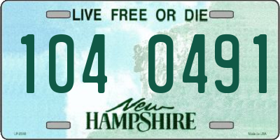 NH license plate 1040491
