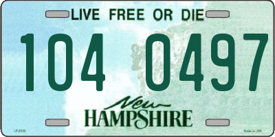 NH license plate 1040497