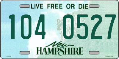 NH license plate 1040527