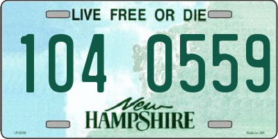 NH license plate 1040559