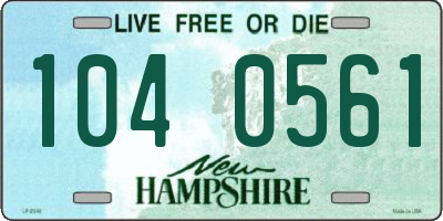 NH license plate 1040561