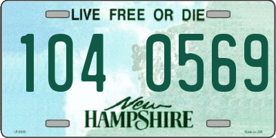 NH license plate 1040569