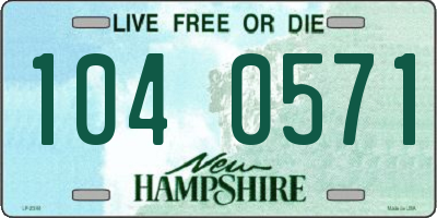 NH license plate 1040571