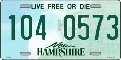 NH license plate 1040573