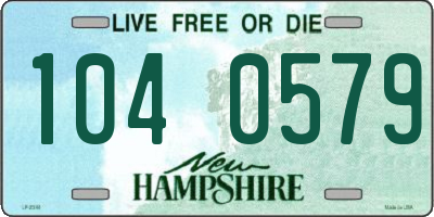 NH license plate 1040579