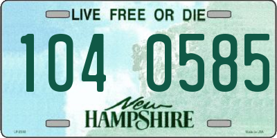 NH license plate 1040585