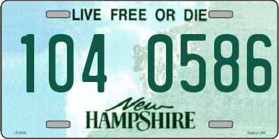 NH license plate 1040586