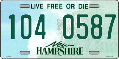NH license plate 1040587