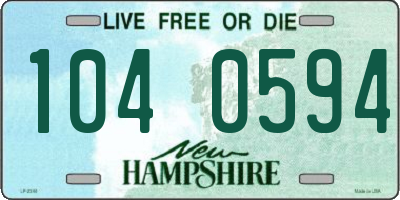 NH license plate 1040594