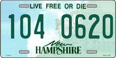 NH license plate 1040620