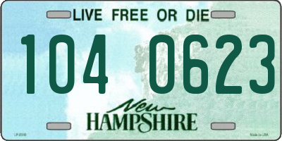 NH license plate 1040623