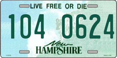 NH license plate 1040624