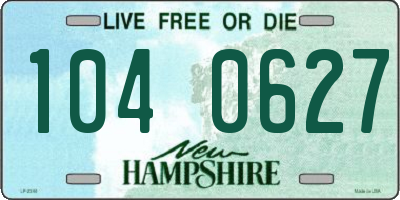 NH license plate 1040627