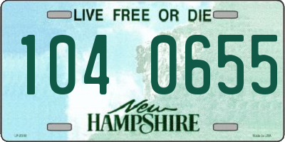 NH license plate 1040655