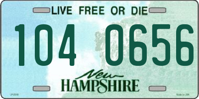 NH license plate 1040656