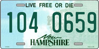 NH license plate 1040659