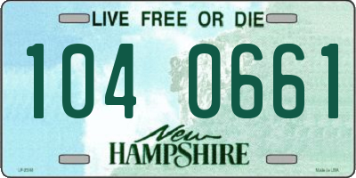 NH license plate 1040661