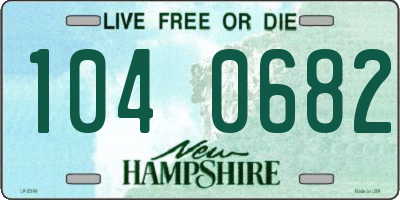 NH license plate 1040682