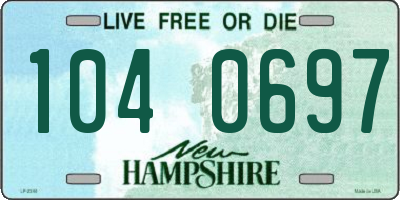 NH license plate 1040697