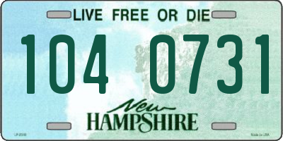 NH license plate 1040731