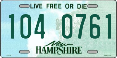 NH license plate 1040761