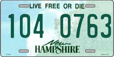 NH license plate 1040763