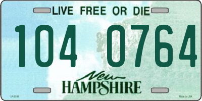 NH license plate 1040764