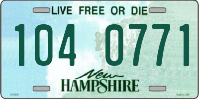 NH license plate 1040771