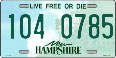 NH license plate 1040785