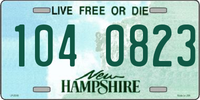 NH license plate 1040823