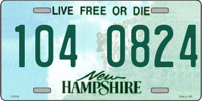 NH license plate 1040824