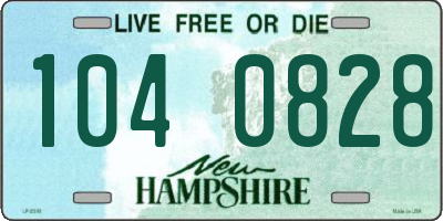 NH license plate 1040828