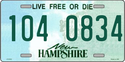 NH license plate 1040834