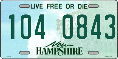 NH license plate 1040843