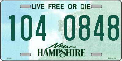 NH license plate 1040848