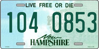 NH license plate 1040853