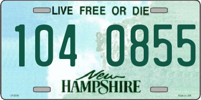 NH license plate 1040855