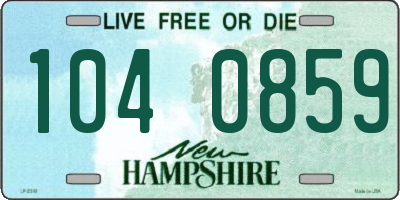 NH license plate 1040859