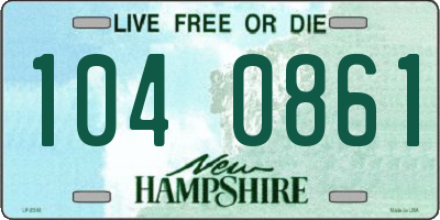 NH license plate 1040861