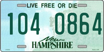 NH license plate 1040864
