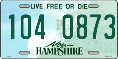 NH license plate 1040873