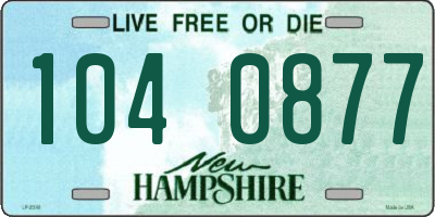 NH license plate 1040877