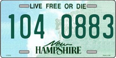 NH license plate 1040883