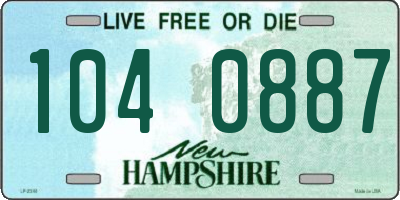 NH license plate 1040887