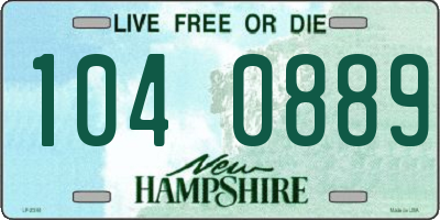 NH license plate 1040889