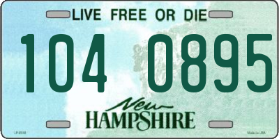 NH license plate 1040895