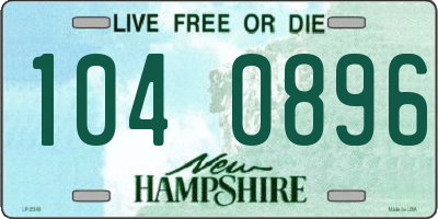 NH license plate 1040896