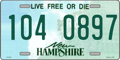 NH license plate 1040897