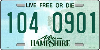 NH license plate 1040901