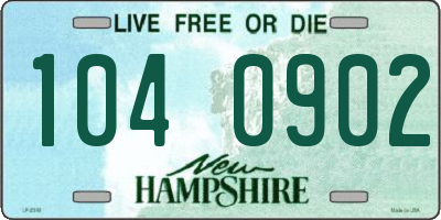 NH license plate 1040902